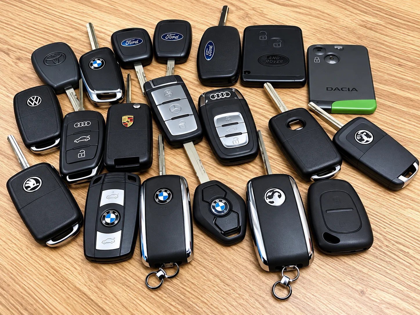 Koleksi smart key dari berbagai merek kendaraan