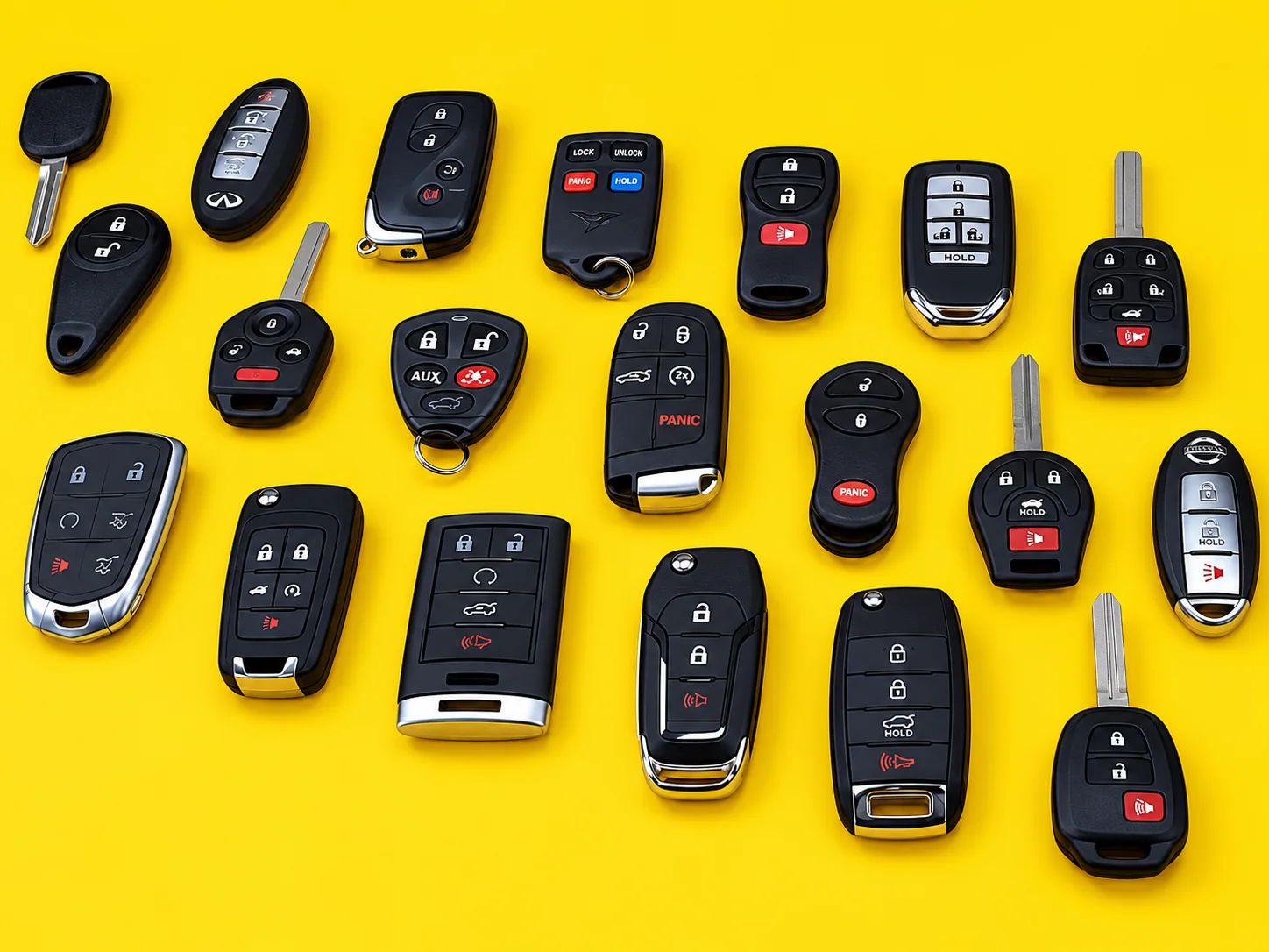 Pilihan remote dan smart key mobil dari berbagai model